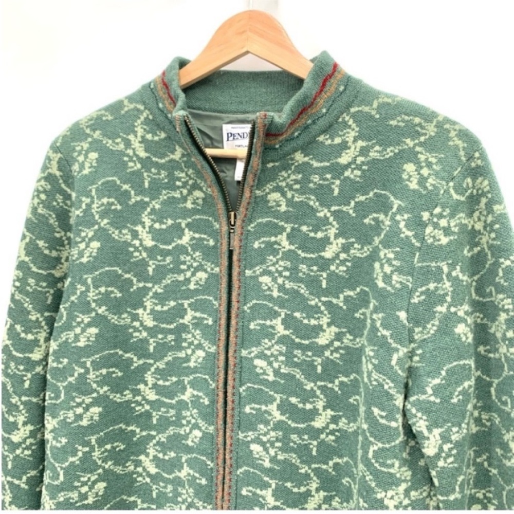 Pendleton Cardigan Sweater Vintage 80’s Romantic Rose Embroidered Women’s Medium - Picture 5 of 15